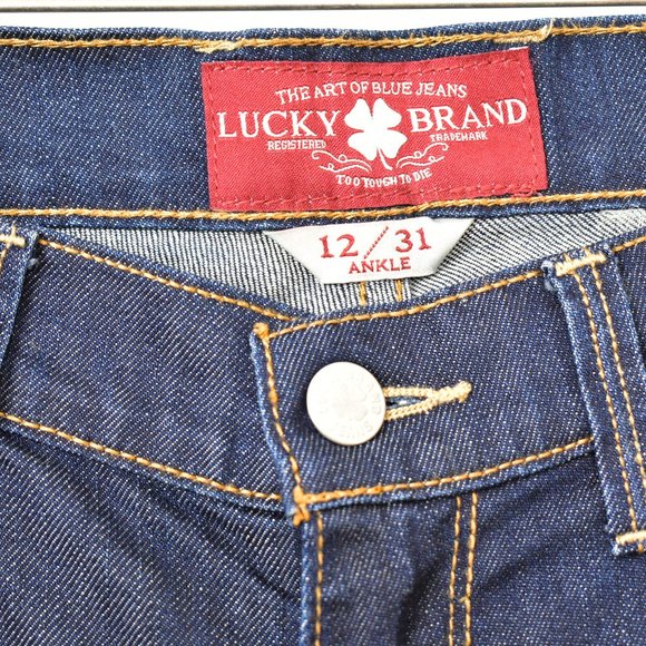 Lucky Brand Sofia Bootcut Mid Rise Ankle Jeans Blue Stretch Denim Size 12/31 - Picture 7 of 10